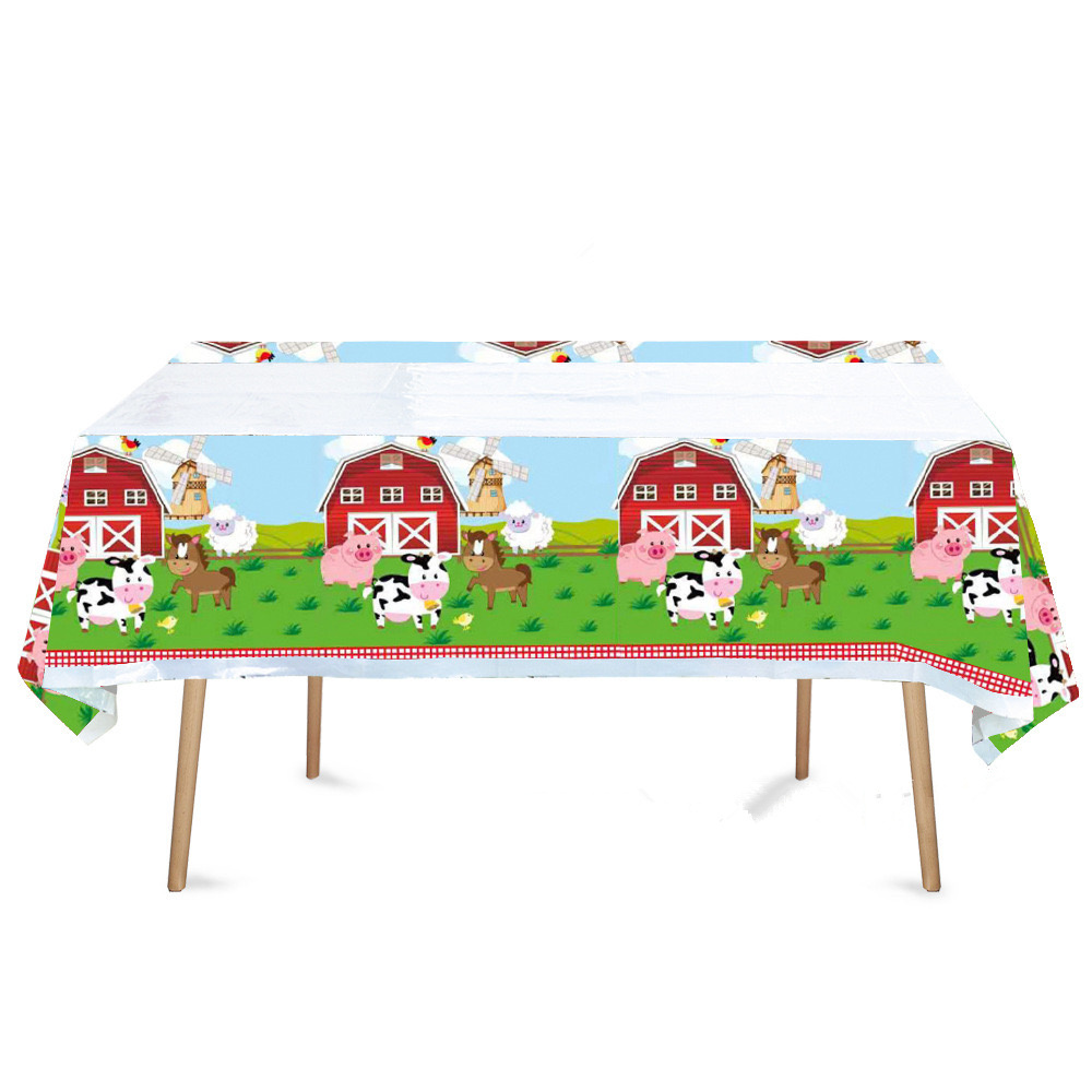 Table Cloth Disposable - Çiftlik Hayvanları Parti Masa Örtüsü Çiftlik