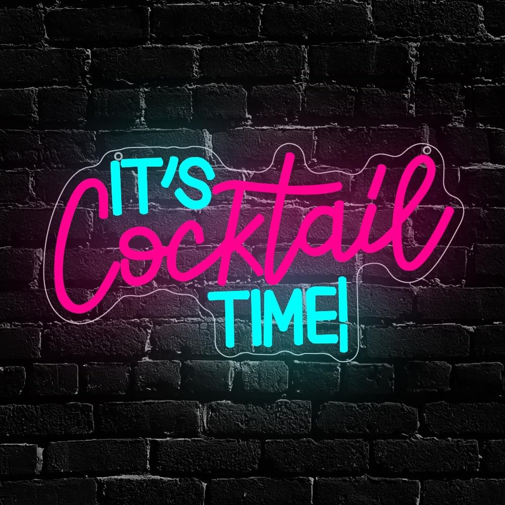 Neon Sign Party - Kokteyller Neon Tabela USB ile Çalışan