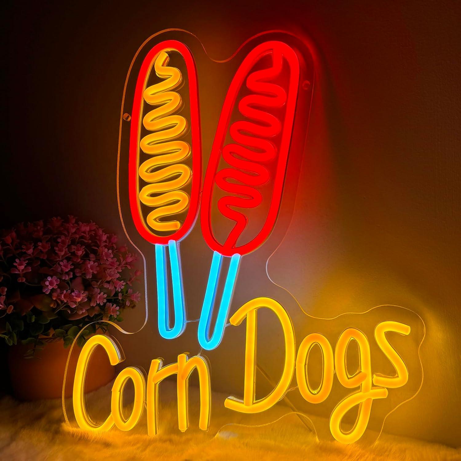 Neon Sign Party - Mısır Köpeği Neon Tabela Atıştırmalık USB