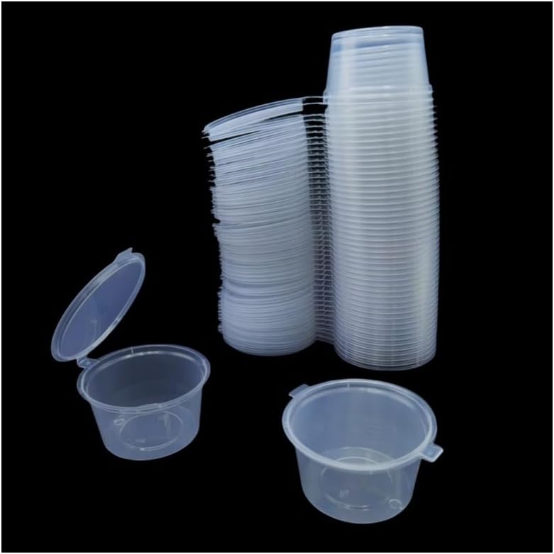 Plastic Cup 50Pcs - Tek Kullanımlık Şeffaf Plastik Sos Kapları