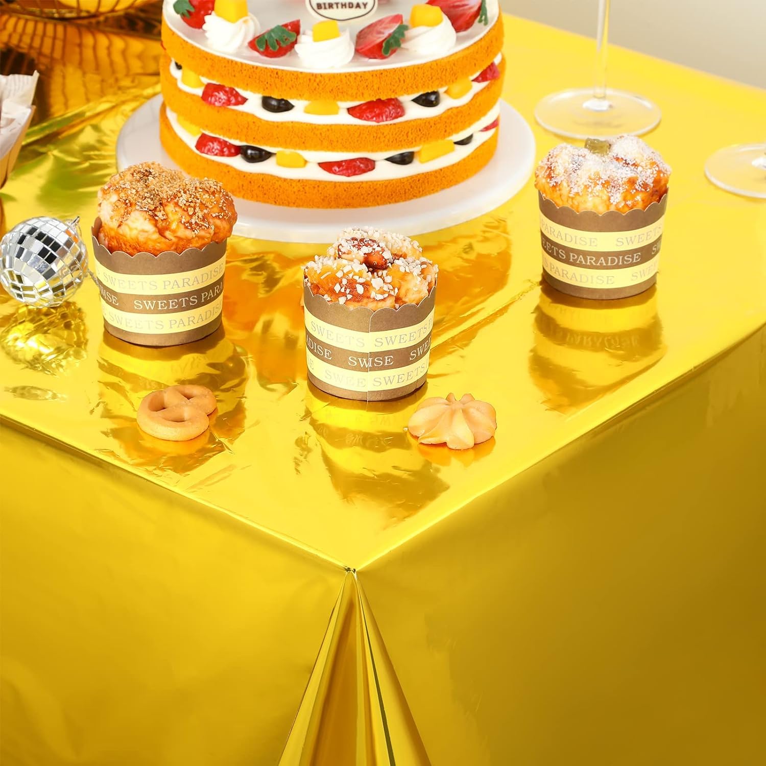 137cm * 183cm gül altın şerit  - Table Cloth Disposable incelemesi ve fiyatı
