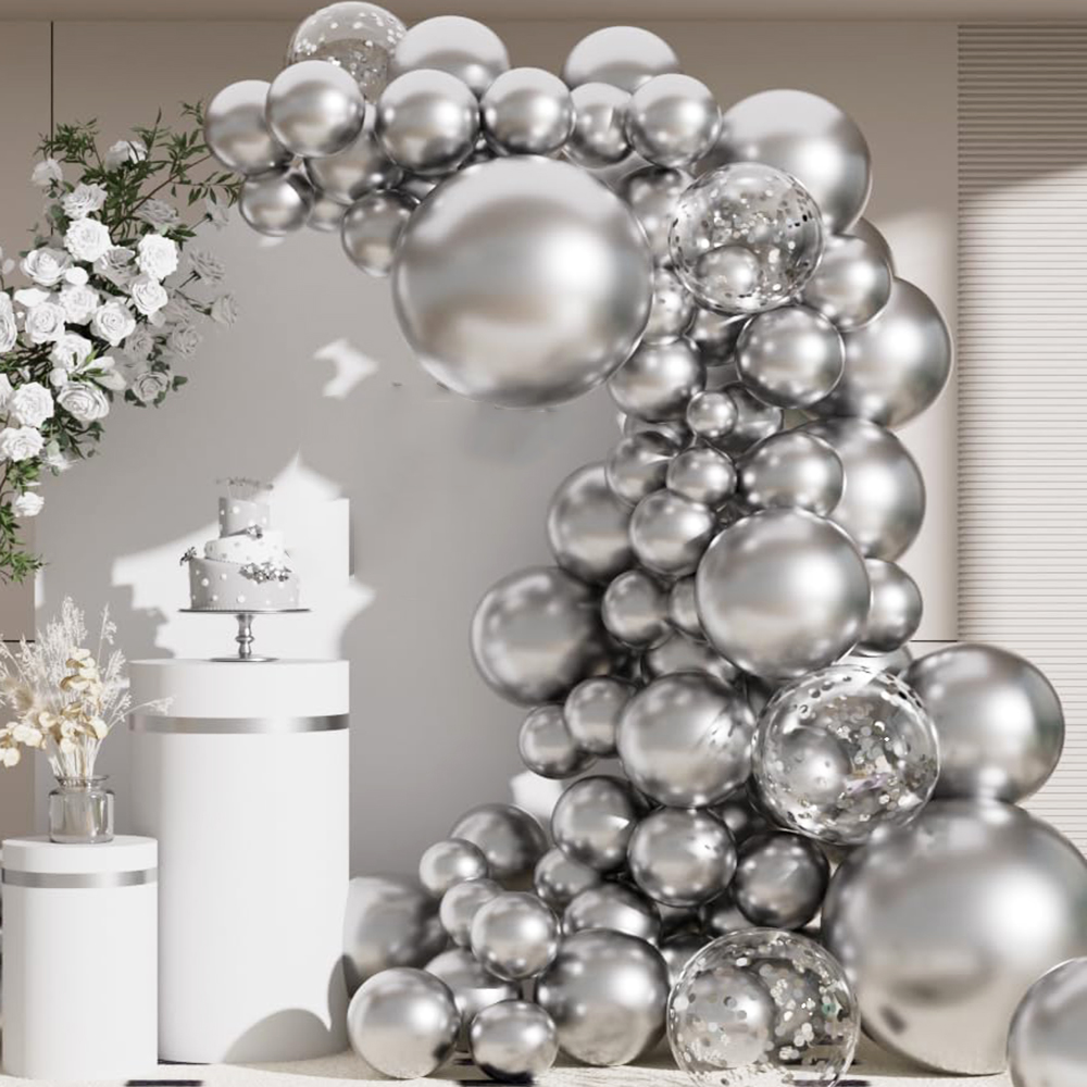 68 Adet Metalik Gümüş Balonlar - Balloon Arch Kit incelemesi ve fiyatı